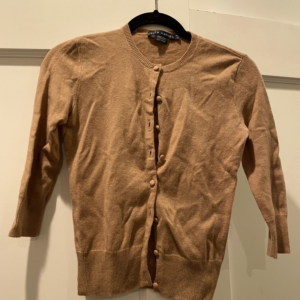 100% cashmere 3/4 sleeve sweater